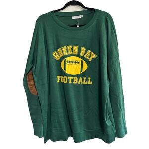 Women's Game Day Football Sweatshirt - 2X - Green Bay Packers NFL